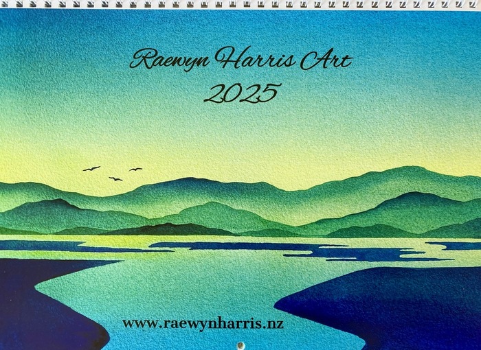 2025 Watercolour Art Calendar by Raewyn Harris